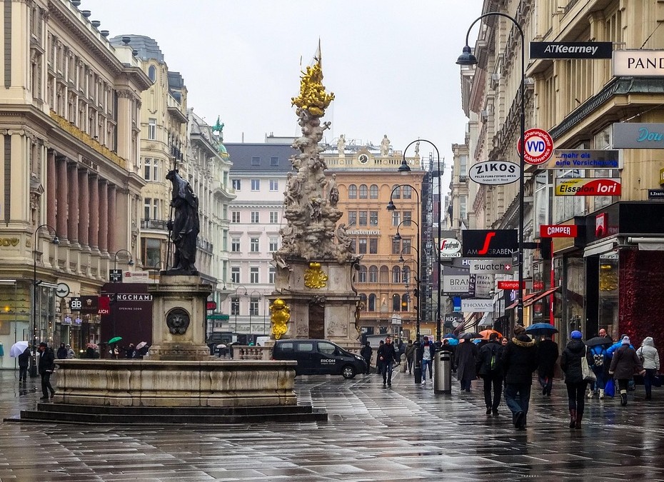 Foto von der Pestsäule am Graben